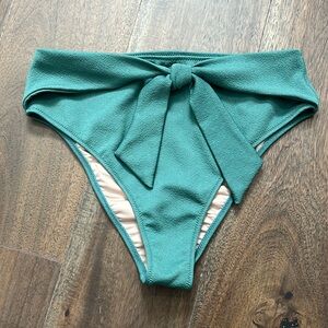 Shade & Shore Green High Waisted Bikini Bottom S